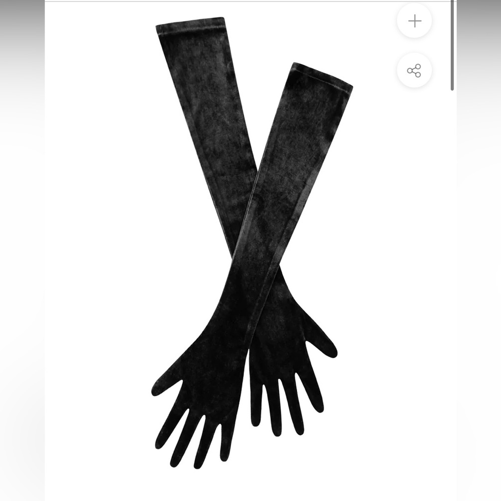 Black velvet Miss Circle gloves